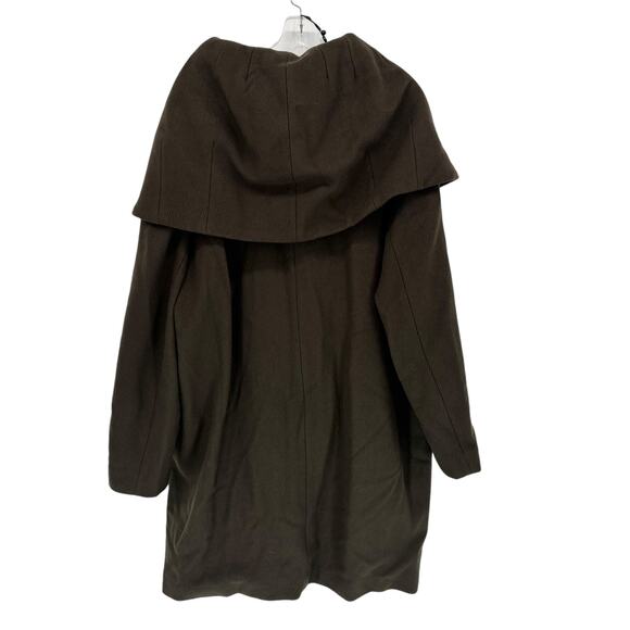 NEW DKNY Coat Jacket XL Wool Blend Shawl Collar Overcoat Lined Moss Green - Picture 7 of 9
